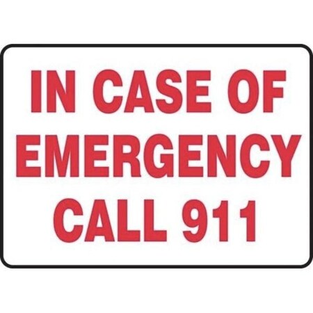 Accuform SAFETY SIGN IN CASE OF EMERGENCY CALL MFEX510XL